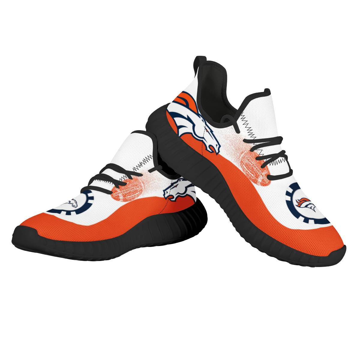 Women's Denver Broncos Mesh Knit Sneakers/Shoes 011